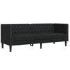 vidaXL Wohnzimmer Couch 2 pcs Schwarz 194 x 74,5 x 70,5 cm Kunstleder