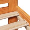 vidaXL Massivholzbett ohne Matratze Wachsbraun 140x190 cm Kiefernholz