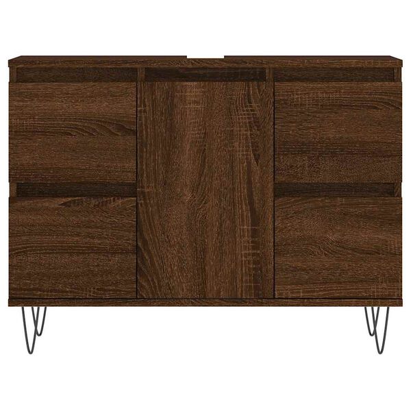 vidaXL Badschrank Braun Eichen-Optik 80x33x60 cm Holzwerkstoff