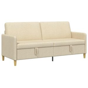 vidaXL Sofa mit Stauraum Creme 192 x 78 x 87 cm Polyester