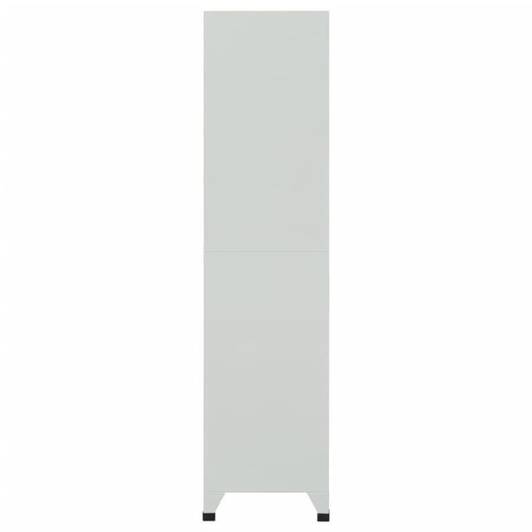 vidaXL Schlie&szlig;fachschrank mit 6 F&auml;chern Stahl 90x45x180 cm Grau