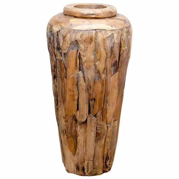 vidaXL Deko-Vase 40 x 80 cm Massivholz Teak