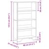 vidaXL B&uuml;cherregal Grau Sonoma 80x31x137,5 cm Holzwerkstoff