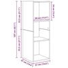 vidaXL TV-Schrankset Altholz 37 x 37 x 107 cm Holzwerkstoff