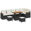 vidaXL Gartensofa-set 9 pcs Schwarz Poly-Rattan