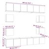 vidaXL 10-tlg. TV-Schrank-Set R&auml;uchereiche Holzwerkstoff