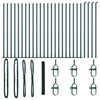 vidaXL Sechseckzaun mit Betonsockel 50 x 1,4 m PVC-beschichteter Stahl