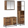 vidaXL Badezimmerm&ouml;bel-Set mit Schubladen 3 pcs Altholz Holzwerkstoff