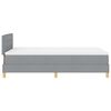 vidaXL Boxspringbett mit Matratze Hellgrau 120 x 200 cm Stoff