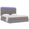vidaXL Bett mit Stauraum und LED mit LED Taupe 160 x 200 cm Polyester