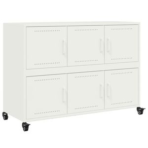 vidaXL Sideboard Wei&szlig; 100,5x39x72 cm Stahl