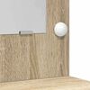 vidaXL Schminktisch mit Spiegelbeleuchtung 2 pcs Braun Holzwerkstoff