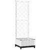 vidaXL Pflanzk&uuml;bel mit Rankgitter Wei&szlig; 40x40x121,5 cm PP