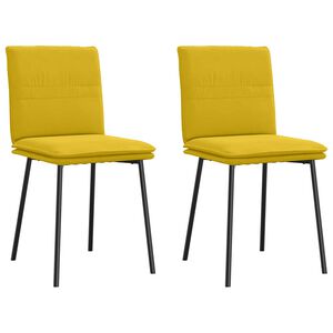 vidaXL Esszimmerst&uuml;hle 2 Stk. Gelb Samt