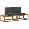 vidaXL Outdoor End Sofa 2 St&uuml;ck Natur und Anthrazit Massivholz Akazie