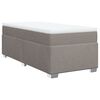 vidaXL Boxspringbett mit Matratze Taupe 90x200 cm Stoff