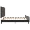 vidaXL Boxspringbett mit Kopfteil Schwarz 200 x 200 cm Samt