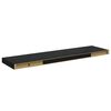 vidaXL Schweberegale 2 Stk. Schwarz 90x23,5x3,8 cm MDF