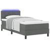 vidaXL Boxspringbett mit Matratze Dunkelgrau 100 x 200 cm Stoff