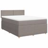 vidaXL Boxspringbett mit Matratze Taupe 160x200 cm Stoff