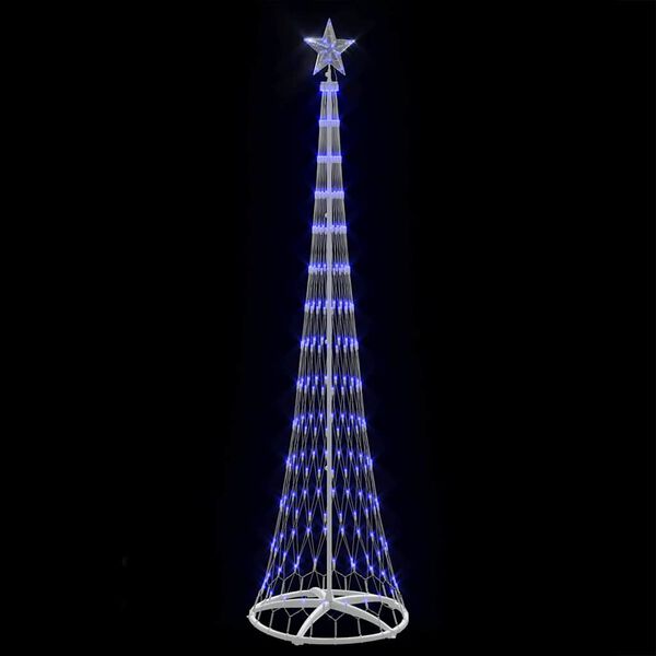 vidaXL LED-Weihnachtsbaum mit 290 LEDs Blau 70 x 70 x 250 cm Metall