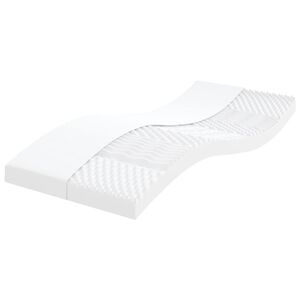 vidaXL Schaumstoffmatratze Wei&szlig; 80x210 cm 7-Zonen H&auml;rtegrad 20 ILD