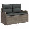 vidaXL Gartensofa-set mit Kissen 9 pcs Grau Poly-Rattan