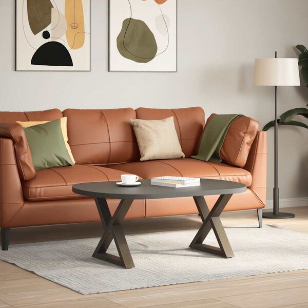 vidaXL Couchtischbeine 2 Stk. Naturstahl 50x(42-43,3) cm Stahl