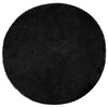 vidaXL Teppich aus Kunstschaffell TAFALLA Schwarz &Oslash; 200 cm Polyester