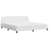 vidaXL Bett mit Matratze "Dover" Wei&szlig; 200x200 cm Kunstleder