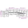 vidaXL 8-tlg. Garten-Lounge-Set Massivholz Kiefer
