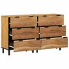 vidaXL Sideboard Set 2 pcs Natur 60 x 33,5 x 75 cm Massivholz Akazie