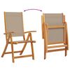vidaXL Gartenst&uuml;hle 2 Stk. Klappbar Massivholz Akazie und Textilene