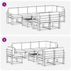 vidaXL Outdoor-Sofagarnitur mit Kissen 9 pcs Natur und Anthrazit