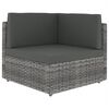 vidaXL 7-tlg. Garten-Lounge-Set mit Kissen Grau Poly Rattan