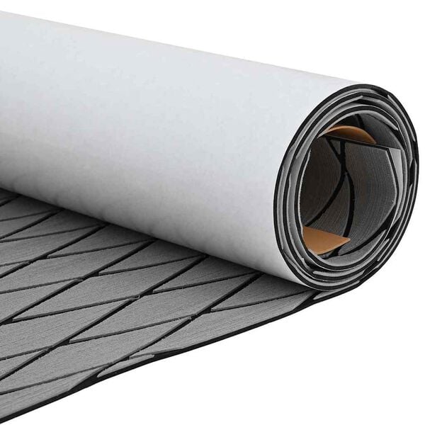 vidaXL Bootsmatte Harlekin Hellgrau mit Schwarz 190 x 70 x 0,5 cm EVA