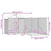 vidaXL Outdoor-Hundezwinger mit Dach Silbern 4x4x2,5m Verzinkter Stahl