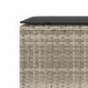 vidaXL Gartenbank mit Kissen Hellgrau 110x30x40,5 cm Poly Rattan