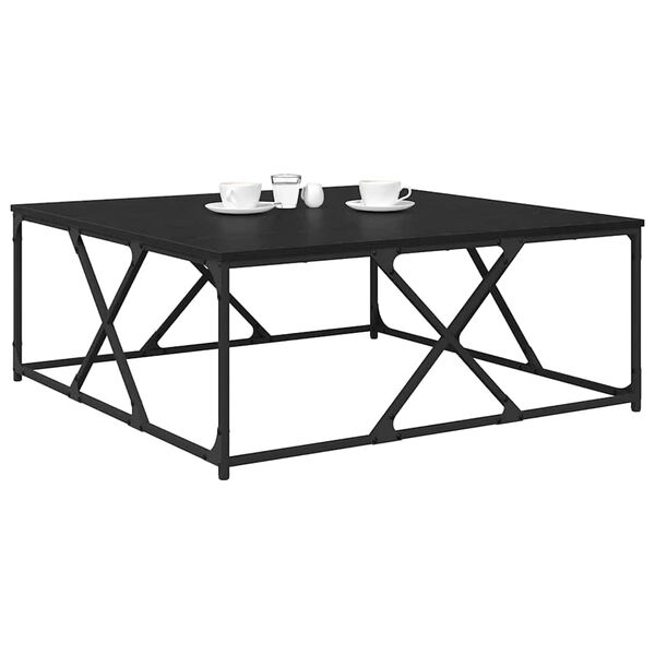 vidaXL Couchtisch Schwarz Eichen-Optik 100 x 100 x 40 cm Holzwerkstoff