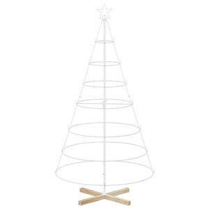 vidaXL Weihnachtsdeko KUOPIO 180 cm Stahl Wei&szlig;