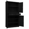 vidaXL Büroschrank Schwarz 90x40x180 cm Stahl