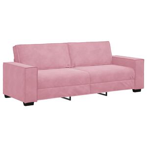 vidaXL 3-Sitzer-Sofa Rosa 220x78x84 cm Samt