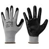 vidaXL Arbeitshandschuhe 24 Stk. Grau und Schwarz 8 / m Polyester