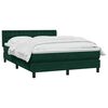 vidaXL Boxspringbett mit Matratze Dunkelgr&uuml;n 160x220 cm Samt