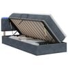 vidaXL LED-Speicherbett mit Matratze Dunkelgrau 90 x 200 cm Samt