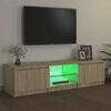 vidaXL TV-Schrank mit LED-Leuchten Sonoma-Eiche 140x40x36 cm