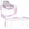 vidaXL 9-tlg. Garten-Essgruppe mit Kissen Schwarz Poly Rattan Glas