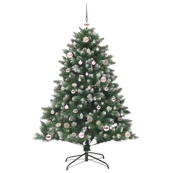 vidaXL K&uuml;nstlicher Weihnachtsbaum mit 150 LEDs mit St&auml;nder Gr&uuml;n 150 cm