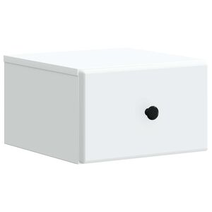vidaXL Wandmontierter Nachttisch Wei&szlig; 34,5 x 33 x 20 cm Holzwerkstoff