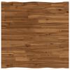 vidaXL Tischplatte mit Live Edge 70 x 70 x 3,2 cm Quadratisch